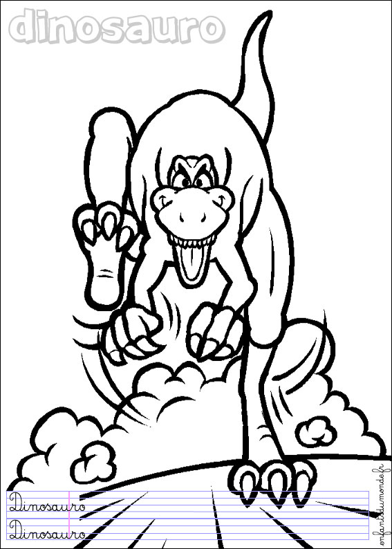 coloriage dinosaure 4